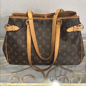 Louis Vuitton Brown Tan Monogram Shoulder Bag
